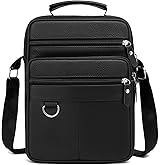 ZZNICK Leather Messenger Bag for Men Large Business Travel Briefcase Crossbody Handbag Man Purse Sling Shoulder Bag