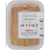 Firehook Organic Mediterranean Baked Crackers Snack Box, Sea Salt, USDA Certified Organic, Kosher, Gluten Free &amp; Non-GMO, 5.5 Oz (Pack of 8)