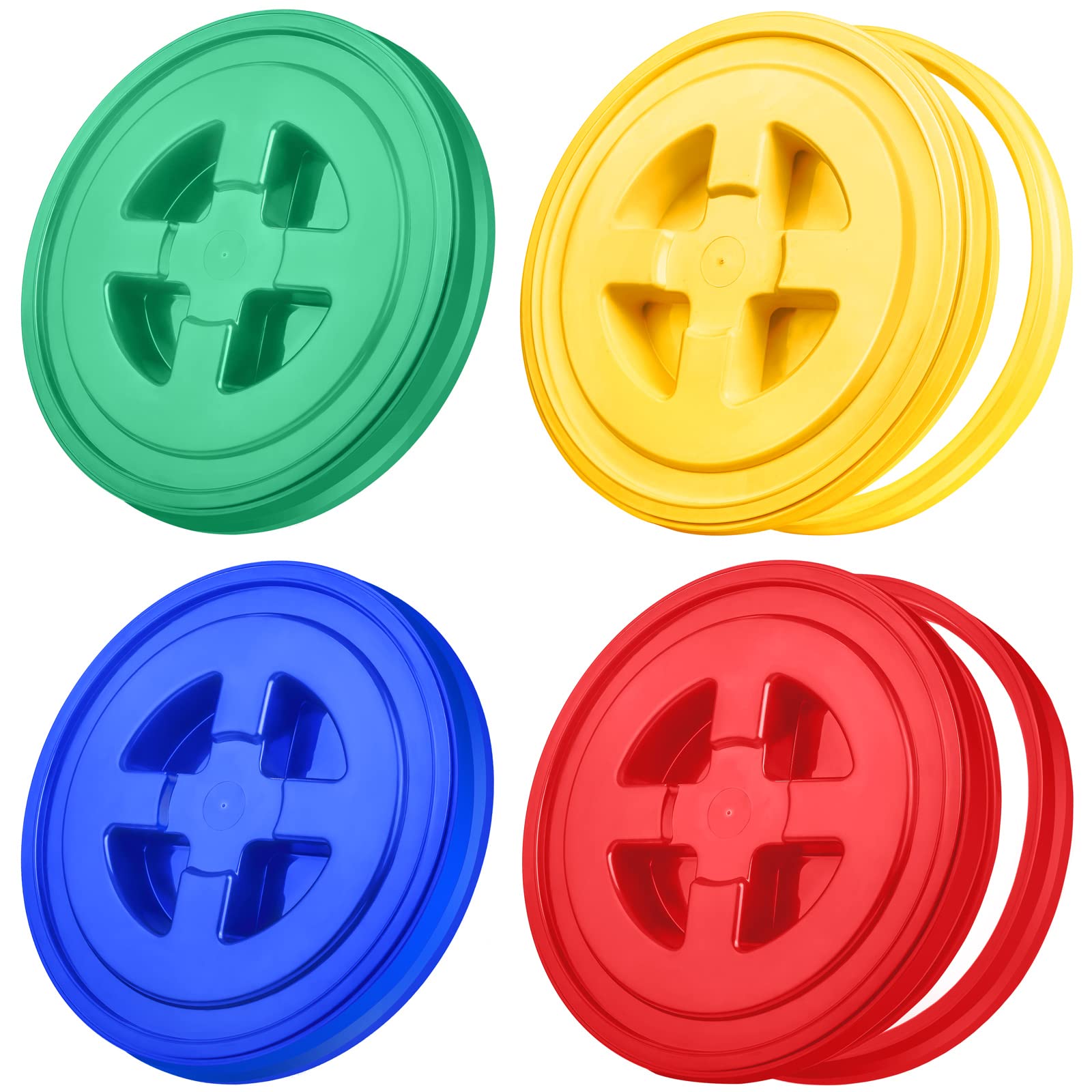 Aodaer 4 Pieces Seal Lid 5 Gallon Bucket Twist Lid