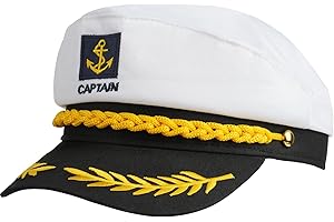 Youbinzi Yacht Sailor Hat, Navy Captain Cap, Adult Marine Admiral Costume