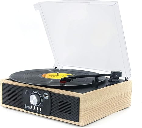 best rated record player with built in speakers
