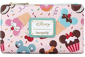 Loungefly Disney Mickey and Minnie Mouse Sweets Flap Wallet