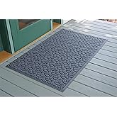 WaterHog Durable Entryway Door Mat - Indoor/Outdoor, Slip Resistant, Low Profile, Water-Trapping Floor Covering for Front Door, House Entrance, Easy to Clean, Ellipse Collection, Bluestone, 3' x 5'