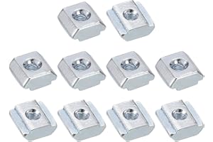 uxcell t Nuts, 60pcs - Galvanized Carbon Steel t Slot Bolts, 2020 Series M3 Hammer Head Fastener, Sliding t Nuts for Aluminum