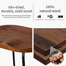 HeuGah Bar Stools Set of 4, Saddle Seat Bar Stools