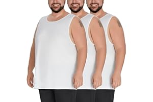 LETAOTAO Big and Tall Tank Top for Men, XL - 6XL Ultra Soft Viscose Longline Sleeveless Undershirts for Layering & Lounge