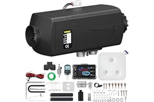 Happybuy 5KW Air Diesel Heater 12V Diesel Parking Heater LCD Switch 5KW Diesel Heater Muffler for RV Motorhome Trailer Trucks Boats