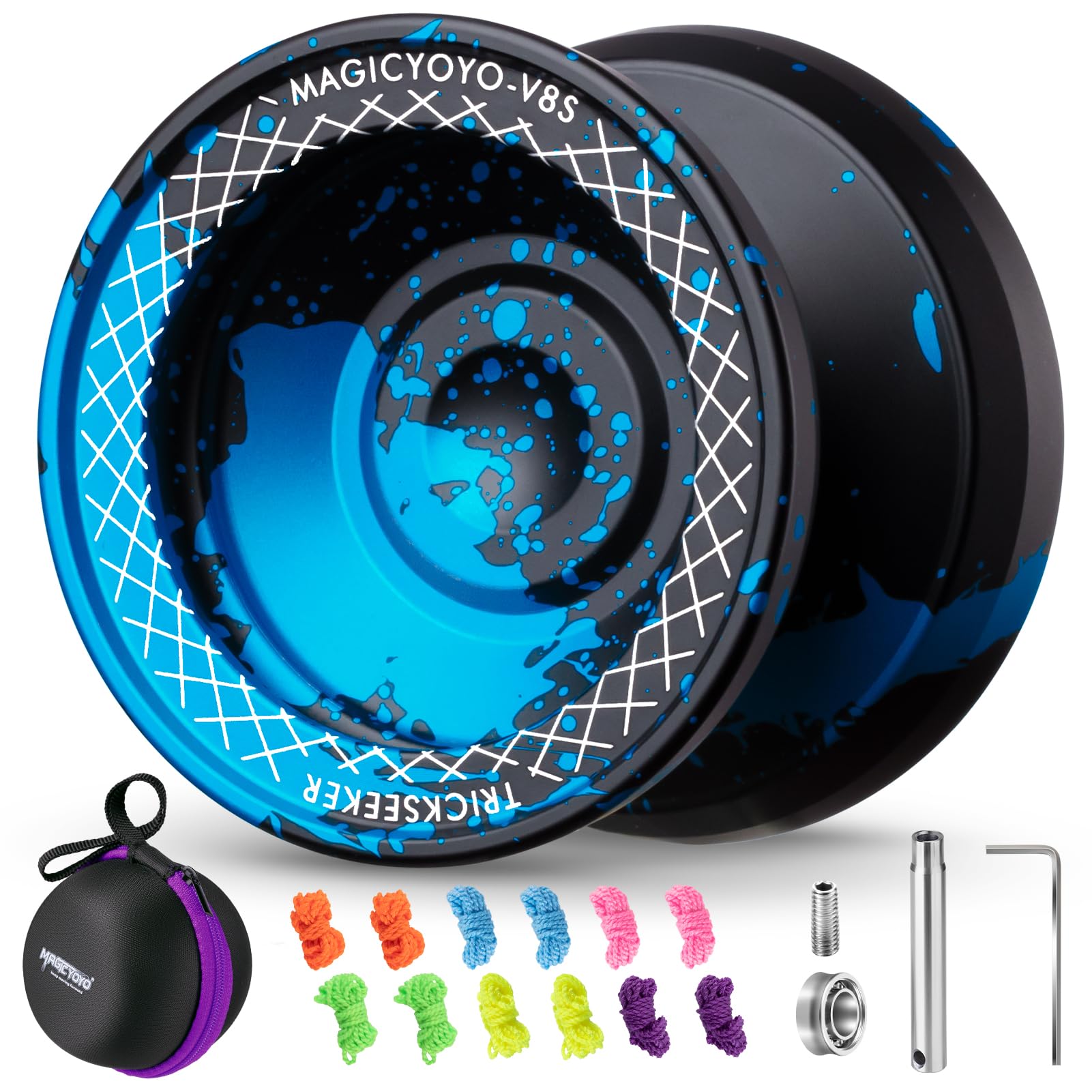 MAGICYOYO Yoyo V8S Responsive Yoyo for Kids, Professional Finger Spin YoYo for Beginners and Advanced Players, Dual Purpose Metal Yo Yo Responsive & Unresponsive, Includes Accessories — image 1