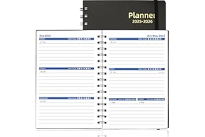 XAOWON Daily Planner 2025-2026, Weekly & Monthly Planner from Jul 2025-Dec 2026, 18 Month Academic Calendar with Tabs, A5 Size, Black