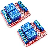 HiLetgo 2pcs DC 12V 2 Channel Relay Module with Isolated Optocoupler High and Low Level H/L Level Trigger Module Triggered by