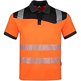 caparazon ANSI 107 High-Visibility Safety Polo Shirts Reflective Work Polo