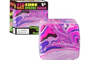 DREPHERE Fidget Toys Squishy Stress Cube, Stress Balls for Kids Adults Squishies Stress Relief, Ice Squishy Cube Sugar Balls, Sensory Toys for Kids with Autism, Fidgets for Classroom Prize Toys (Pink)