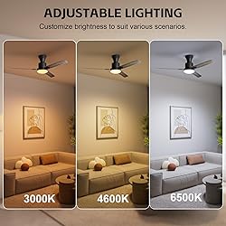 Obabala 60" Ceiling Fan with Remote, LED
