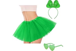 SHENYI Tutus for Women & Teen-Girls Adult Tutu Skirt with Sequin Bow Headband, 80S Princess Dance Tutu for Party Costume