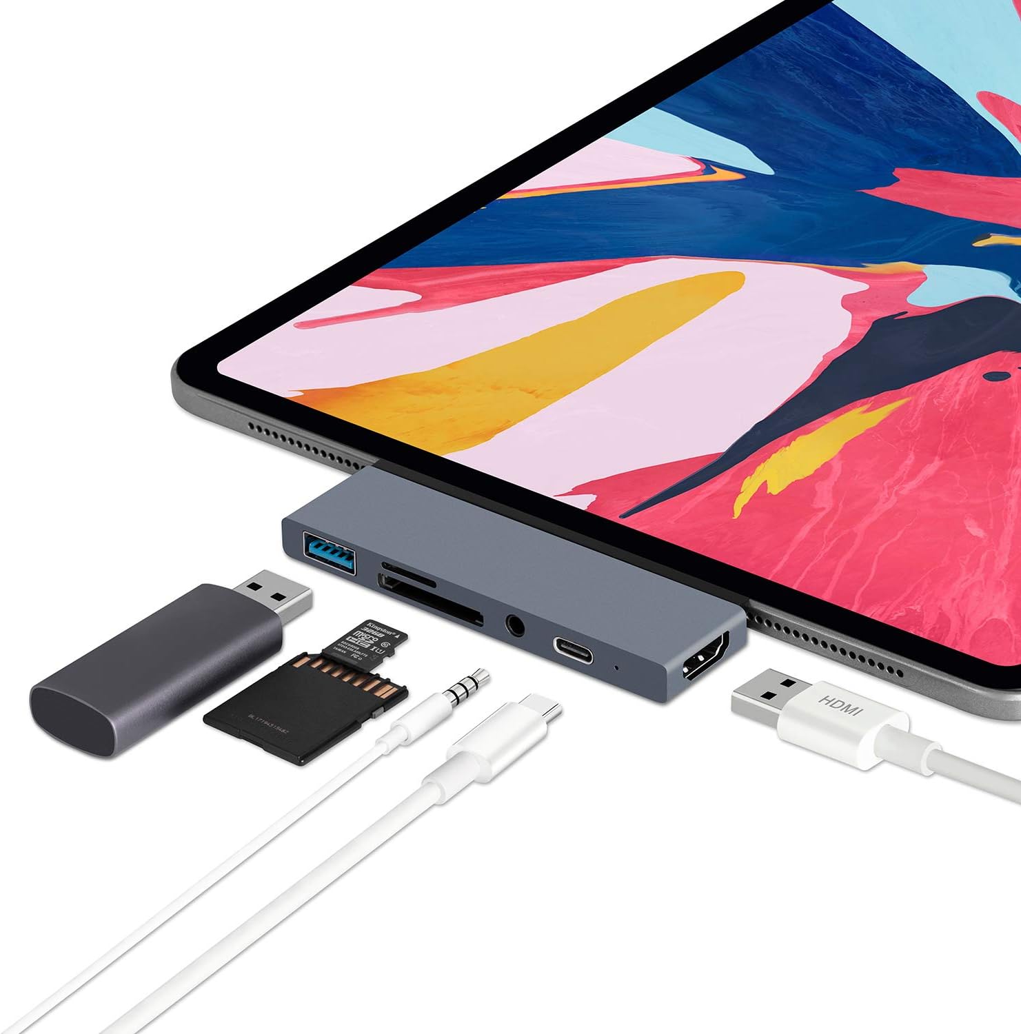 Usb C To Hdmi IPad Pro USB C Hub, CableCreation 5-in-1 USBC Hub