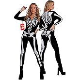 Morph, Skeleton Costume Women, Halloween Costumes for Women | High Neckline, Back Zipper Included, Perfect for Halloween, Great for Dress-Up