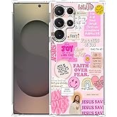Case for Samsung Galaxy S25 Ultra with Christian Design,Jesus Bible Verse Christian Quotes Collage,Soft TPU Bumper Phone Cover for Galaxy S25 Ultra,#1