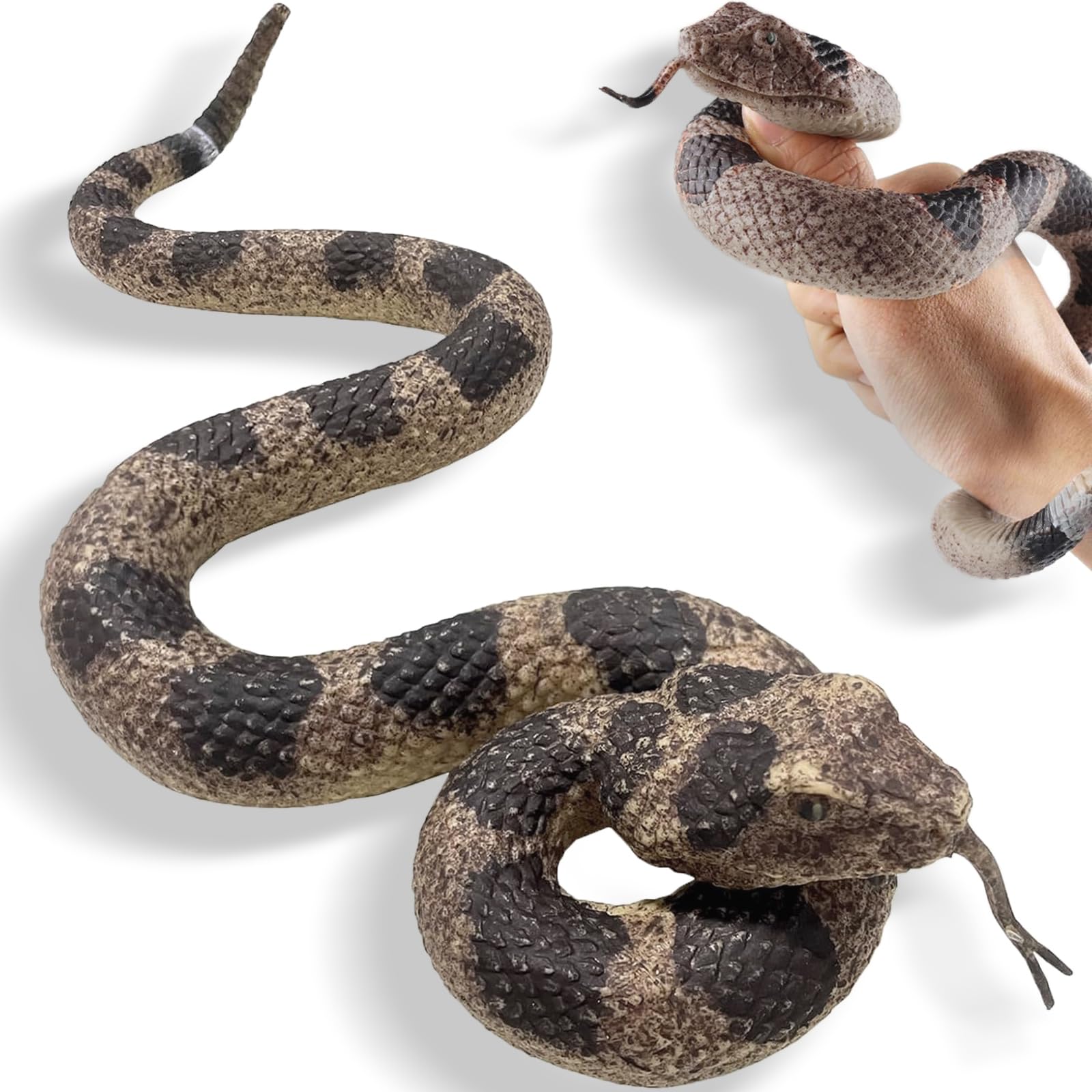 Photo 1 of CJMYHOME Fake Snakes - Realistic Rubber Reptiles for Garden Bird & Squirrel Repellent, Prank Props, Fun Toys for Kids & Adults, Ideal Freebies for Halloween & April Fools' Day Parties