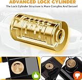 Tevlaphee Steering Wheel Lock Twin Bar with 3 Keys Yellow Universal Fit view 3