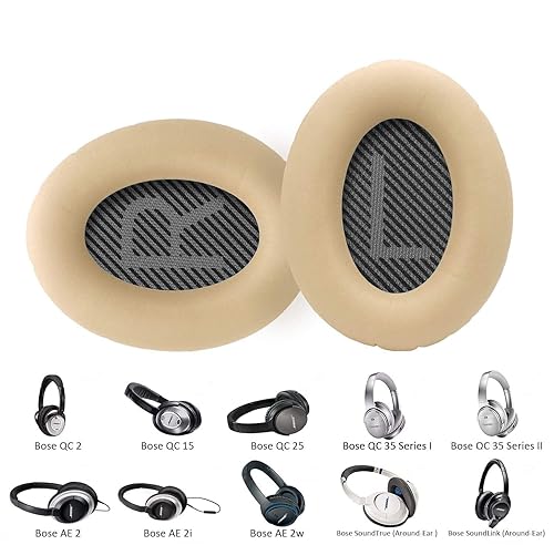 Replacement Earpads Ear Cushion For Bose QuietComfort QC 2 15 25 35 Ear Pads For QC2 QC15 QC25 QC35 SoundLink SoundTrue Around-Ear II AE2 (QC25 Earpads(Blue Mat)) In | Whizz Earpads - Foto 7
