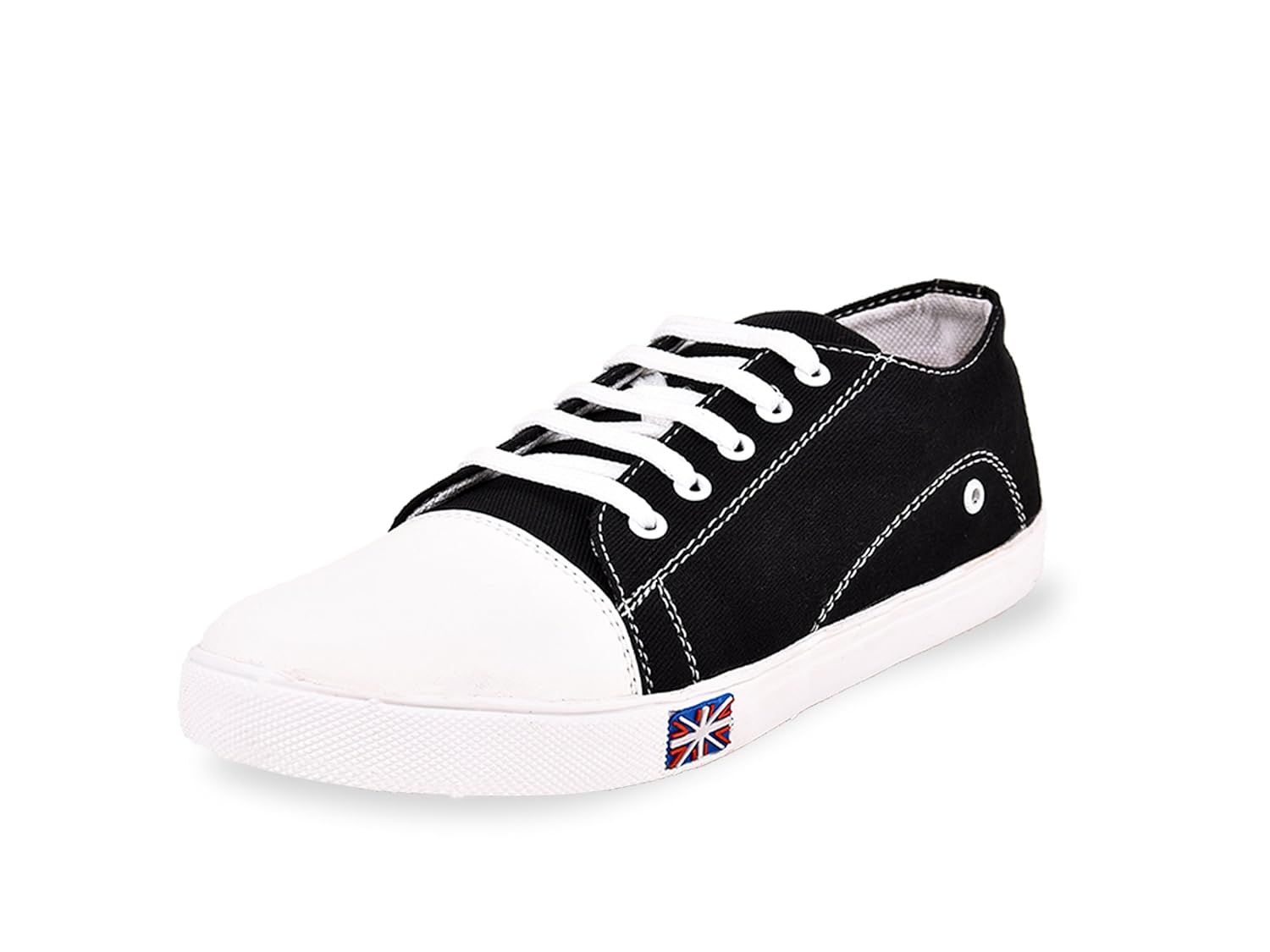 black and white canvas sneakers