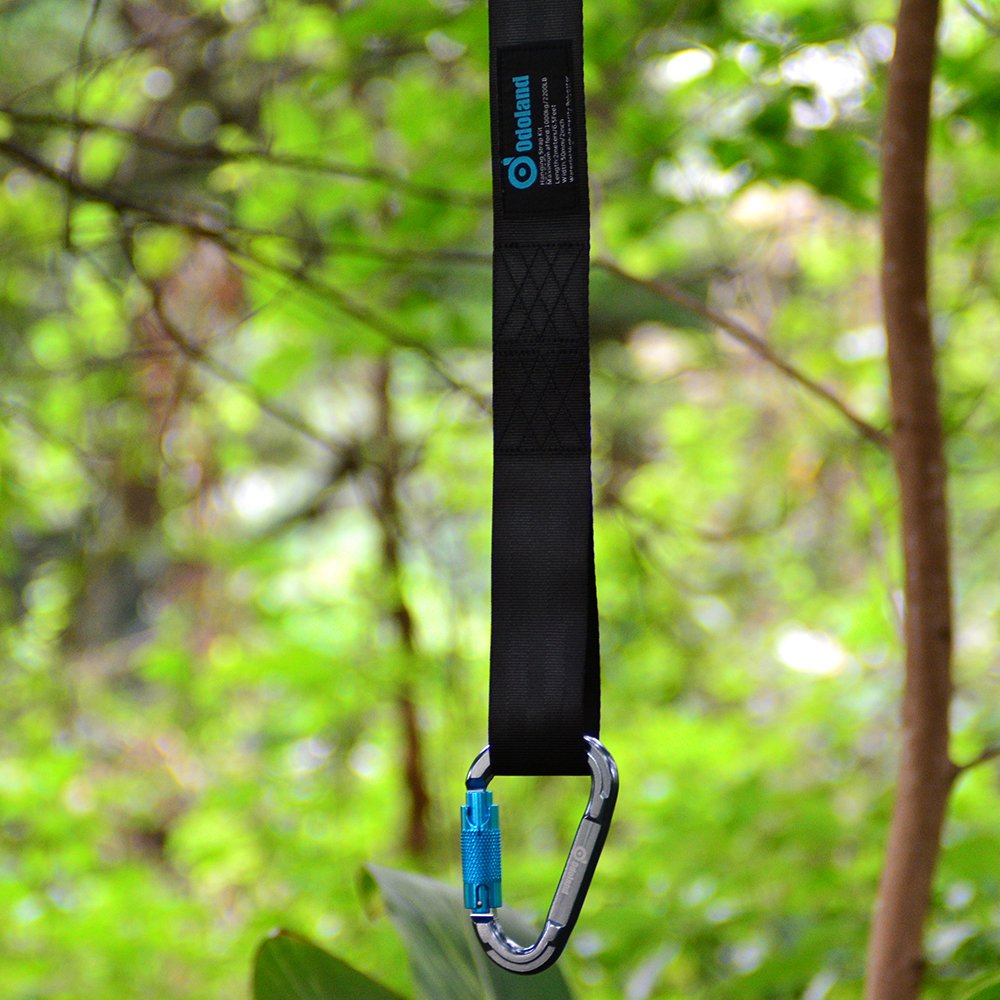 Black Swing hanging strap 2M/6.56FT long with Twist Locking Aluminum