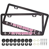 Scream Ghost Funny Hilarious Skull Face No You Hang Up License Plate Frames, 2 Pack Car Plate Frame, Stainless Steel License Plate Holders Covers with Free Screws Fasteners Caps (No You Hang Up)