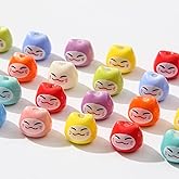 ANCADN 30pcs Ceramic Lucky Cat Beads Ceramic Animals Bead Cute Beads for DIY Jewelry Making(10colors)