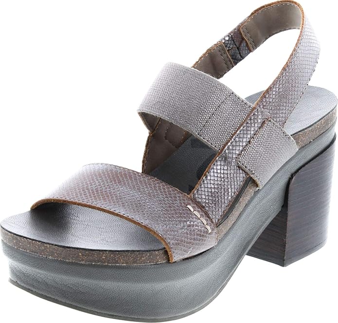 gray platform sandals