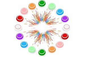 AMOACCESSORIES 16 Pieces Rainbow Colors Thumb Grips Caps Joystick Cover Controller Performance for Games,Compatible with PlayStation PS5,PS4,Xbox Series X/S,Xbox One,Switch Pro,Anti-Slip Silicone