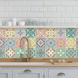 WALPLUS 24 Pcs 15x15 cm Self Adhesive Tile Stickers Marbella Backsplash view 3