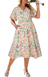 Hanna Nikole Women Plus Size Summer Dress - Easter