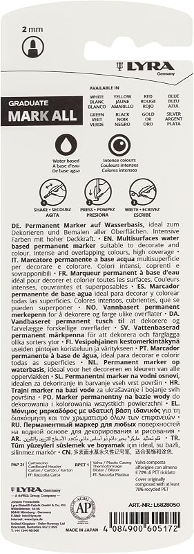 Rotulador permanente azul, blíster, 1 unidad