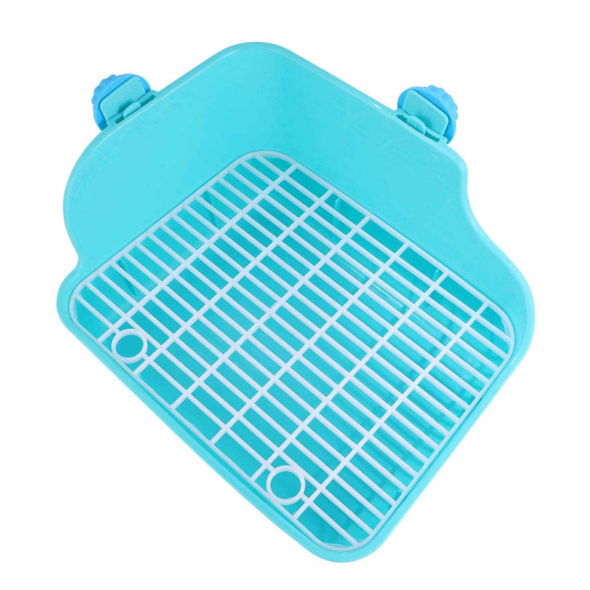 Bunny Litter Box Corner Litter Bedding Box Small Animal Litter Pan Pet Toilet Potty Trainer for Rabbit Hamster Ferrets Pet (Light Green, Random Screw Color) Rabbit Litter Box