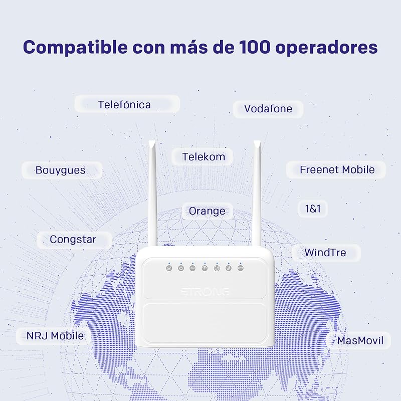 Router WiFi 4G N300 Mbps com SIM, Rede 4G Cat4 LTE, Antenas Externas Fixas, Portas WAN/LAN de 100 Mbps, Router com Cartão SIM, Plug and Play, Rede Segura (4GROUTER360)