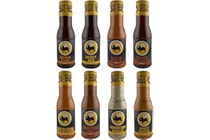SNACKIVORE Buffalo Wild Wing Sauce Variety 8 Pack- Garlic Parmesan Wing Sauce, Mango Habanero Sauce, Nashville Hot Sauce, Asian Zing Sauce, Medium, Spicy Garlic, Honey BBQ, and Hot Buffalo Wild Wings Sauces.
