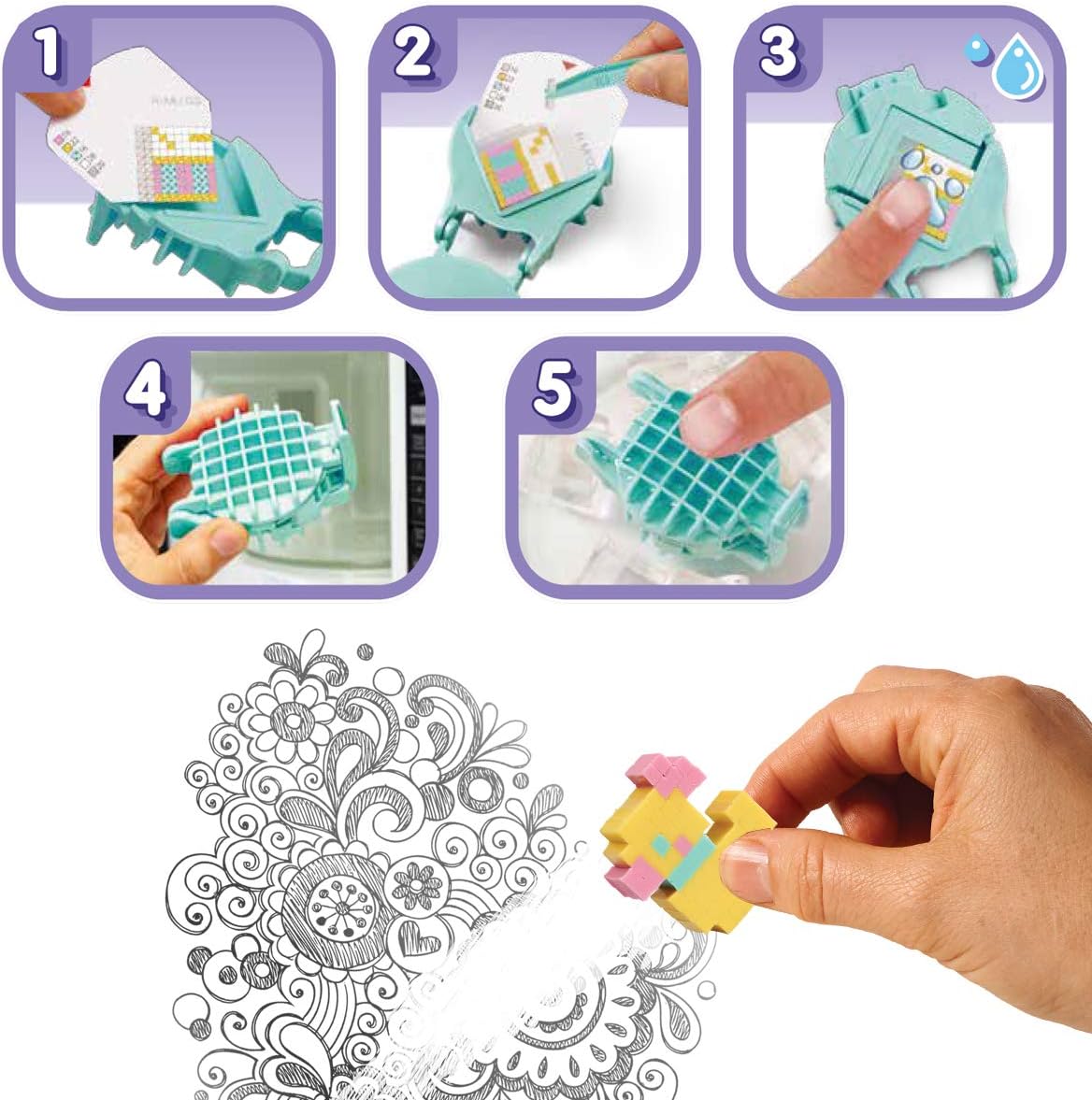 BANDAI Pretty Krazy Pixels Eraser Factory Refill Kit Random Model