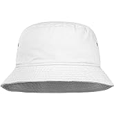 Falari Men Women Unisex Cotton Bucket Hat 100% Cotton Packable for Travel Fishing Hunting Summer Camp