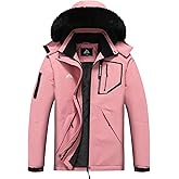 MOERDENG Women's Waterproof Snow Ski Jacket - Warm Winter Coat Insulated for Snowboarding, Mountain Hiking