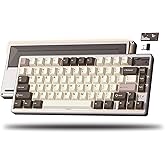 Womier 75% Wireless Mechanical Keyboard, Creamy Keyboard Gaming QMK/VIA, CNC Aluminum with 8000mAh Battery, Tri-Mode Key Board Custom Hot Swappable RGB Backlit for Windows/Mac/PC (SK71 PRO-Brown)