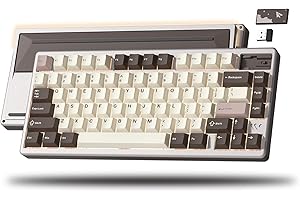 Womier 75% Keyboard Wireless, Creamy Mechanical Keyboard Gaming QMK/VIA, CNC Aluminum with 8000mAh Battery, Tri-Mode Keyboard