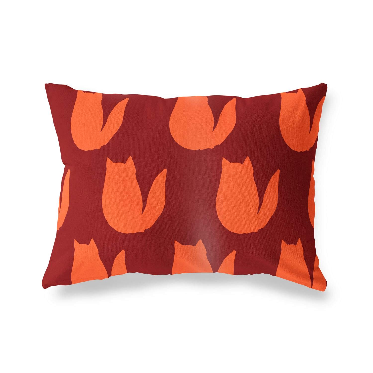 BonaMaison Decorative Cushion Cover, Orange Bordeux Throw Pillow Covers, Home Decorative Pillowcases for Livingroom, Sofa, Bedroom, Size: 45X60 Cm - Designed and Manufactured in Turkey