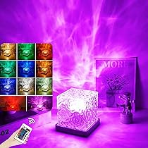 Shower Lights Waterproof Funlenry Spa-Like Shower Lamp - Waterproof With 16 Color Ocean Wave Projector, Rechargeable Shower Light With Touch & Remote Control, Cordless Light For Inside Shower/Bathtub Bathroom Lamp