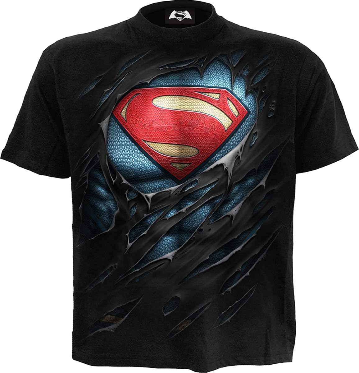 DC Comics Superman Ripped TShirt Black