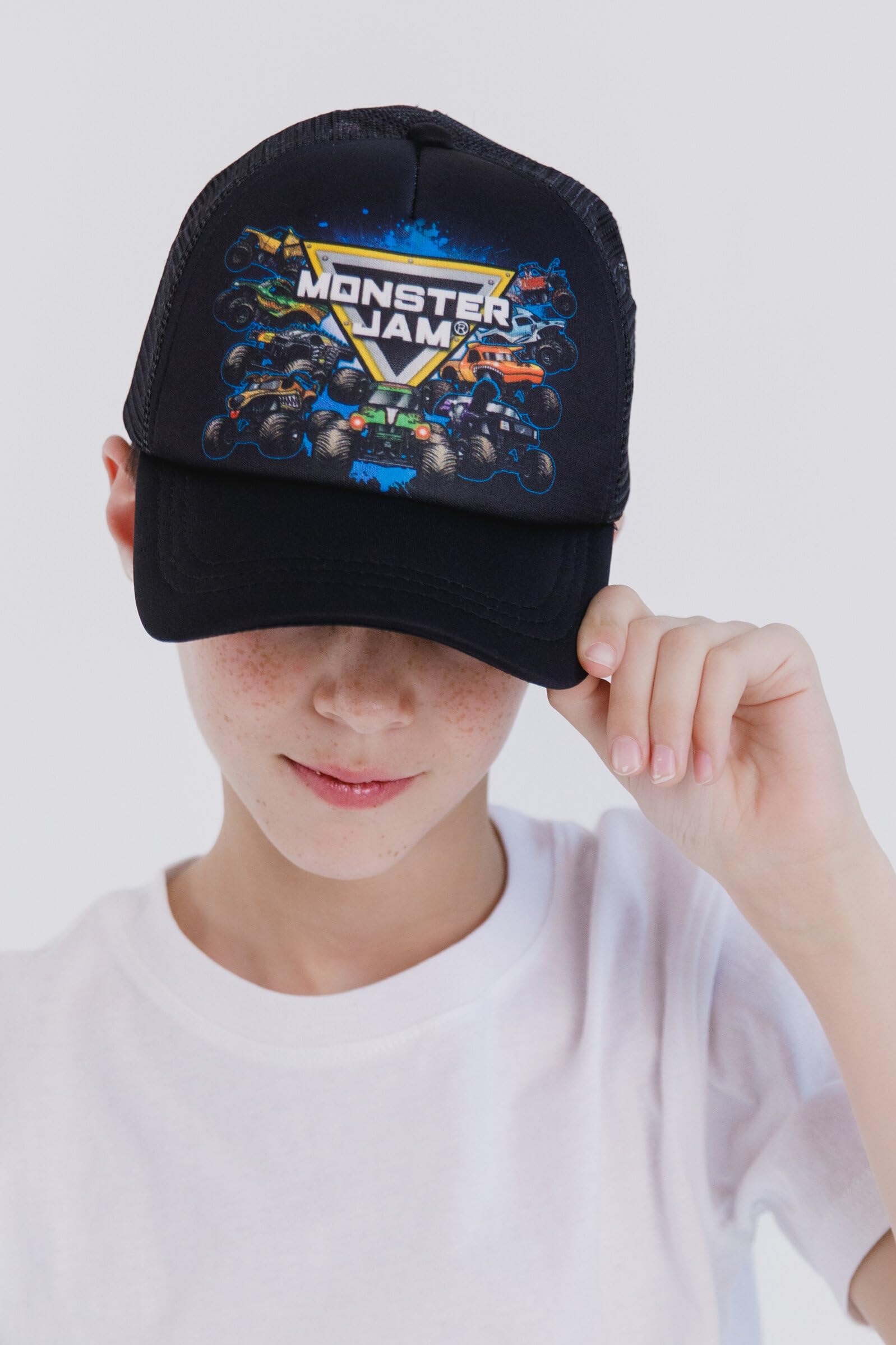 Monster Jam Grave Digger El Toro Loco Megalodon Mesh Adjustable Snapback Baseball Cap One Size