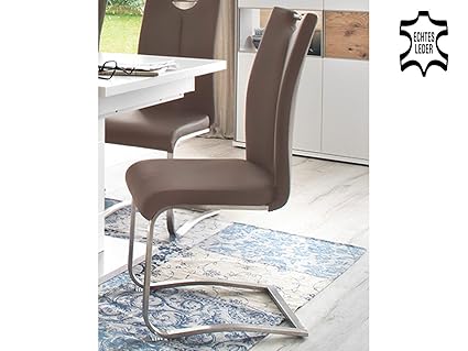 Schwingstuhl Küchenstuhl Esszimmerstuhl Schwinger Stuhl 'Kerrin II' (2-er Set) Cappuccino