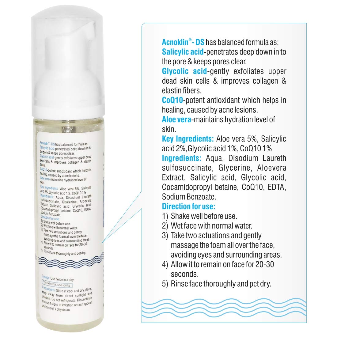 acnoklin ds face wash