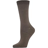 MeMoi Women's Flat-Knit Rayan Blend Crew Socks