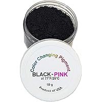 Temperature Activated Thermochromic Bi-Color Powder Pigment Black to Pink Changing at 77F/25C Perfect for Arts & Crafts Color