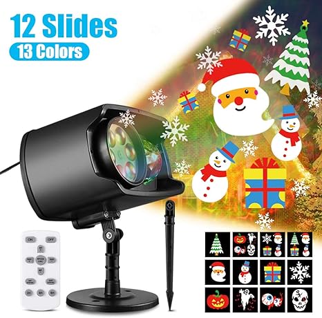 Amazon Com Christmas Projector Lights 2 In 1 Moving Patterns